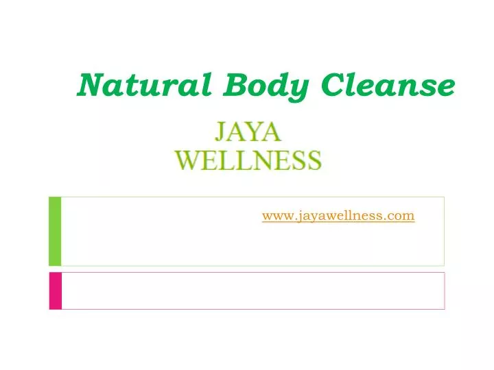 natural body cleanse
