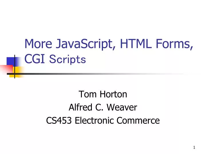 more javascript html forms cgi scripts