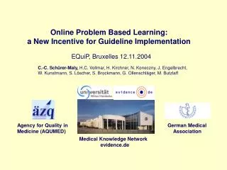 Online Problem Based Learning: a New Incentive for Guideline Implementation