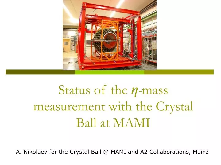status of the mass measurement with the crystal ball at mami