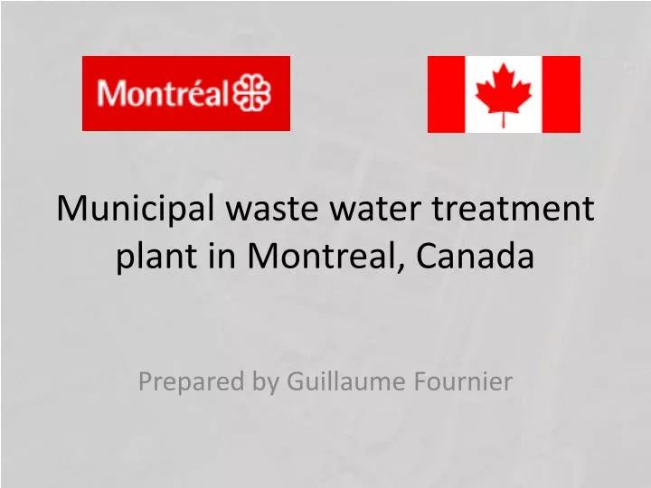 municipal waste water treatment plant in montreal canada