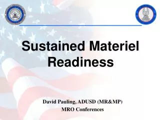 Sustained Materiel Readiness