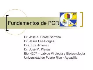 fundamentos de pcr