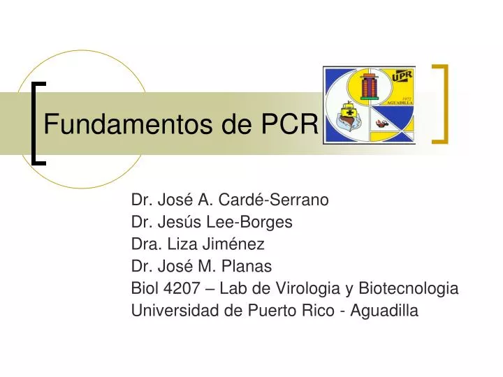 fundamentos de pcr