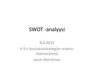 swot analyysi