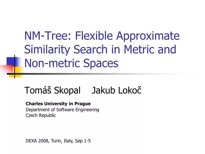nm tree flexible approximate similarity search in metric and non metric spaces