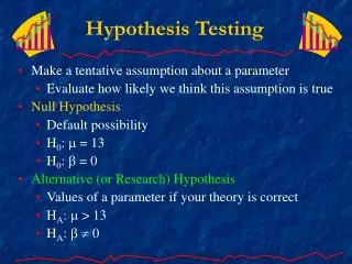 Hypothesis Testing