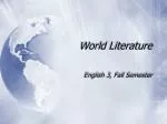 World Literature - slide 1