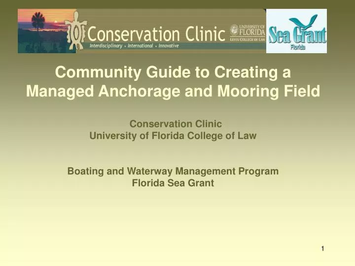 community guide to creating a managed anchorage and mooring field
