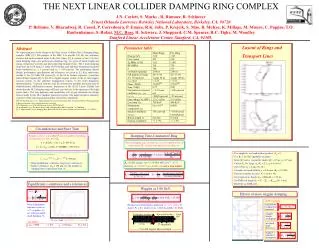 THE NEXT LINEAR COLLIDER DAMPING RING COMPLEX J.N. Corlett, S. Marks , R. Rimmer, R. Schlueter