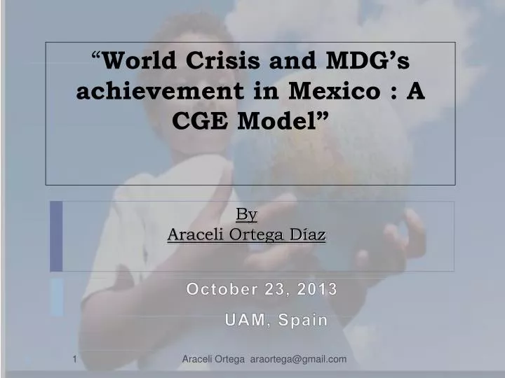 world crisis and mdg s achievement in mexico a cge model