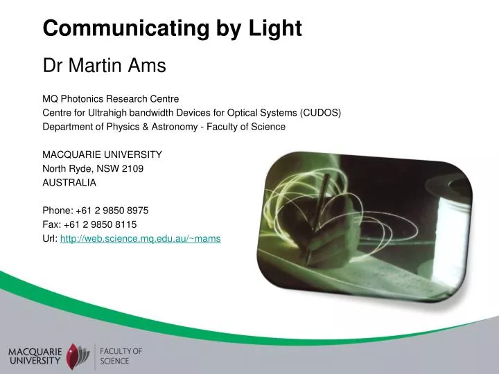 communicating by light