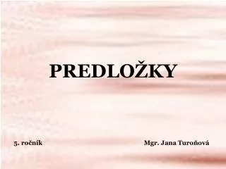 predlo ky