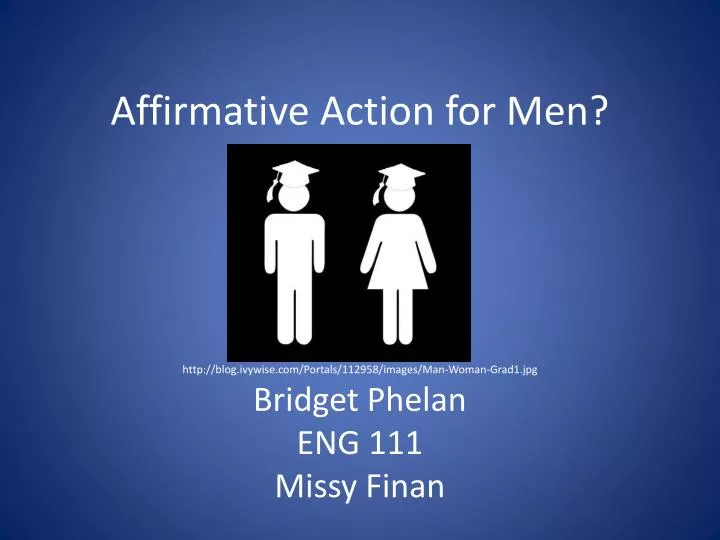 affirmative action for men