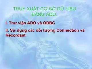 truy xu t c s d li u b ng ado