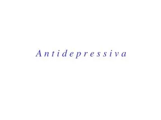 a n t i d e p r e s s i v a