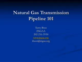 Natural Gas Transmission Pipeline 101