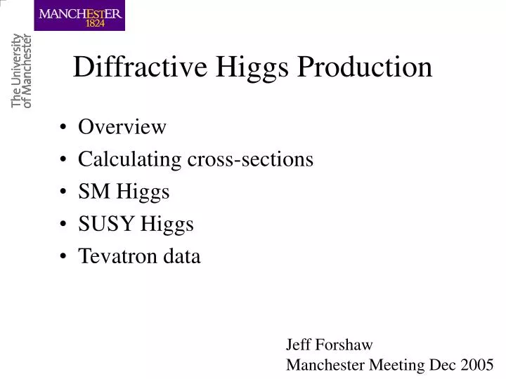 diffractive higgs production