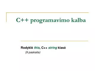 c programavimo kalba