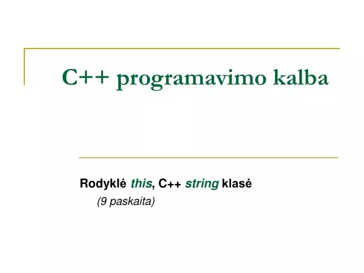 c programavimo kalba