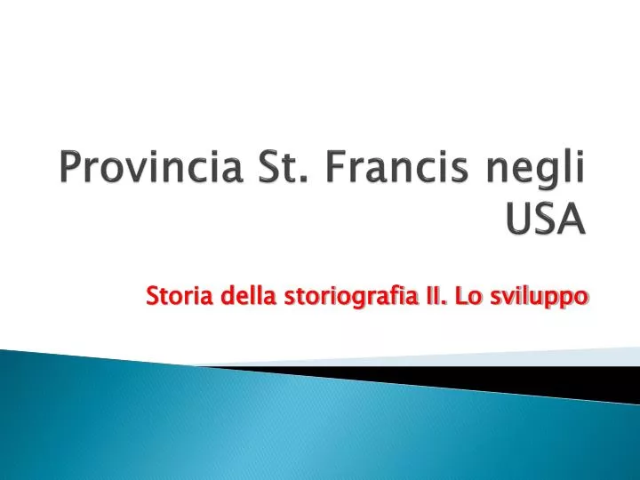 provincia st francis negli usa