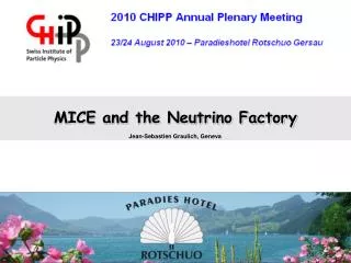MICE and the Neutrino Factory
