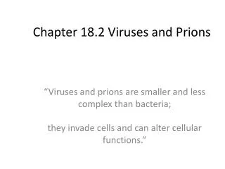 Chapter 18.2 Viruses and Prions