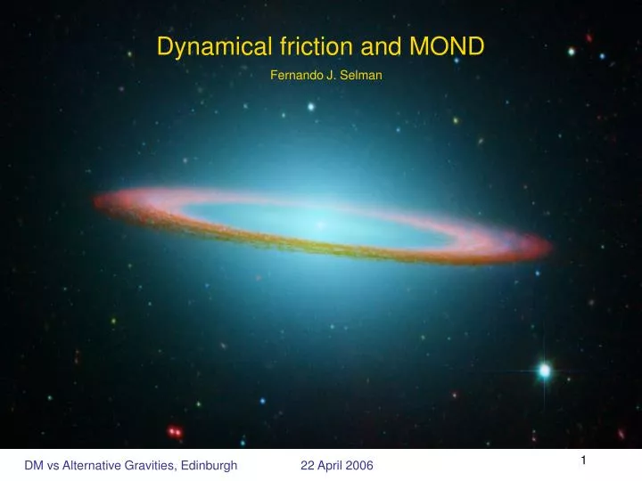 dynamical friction and mond
