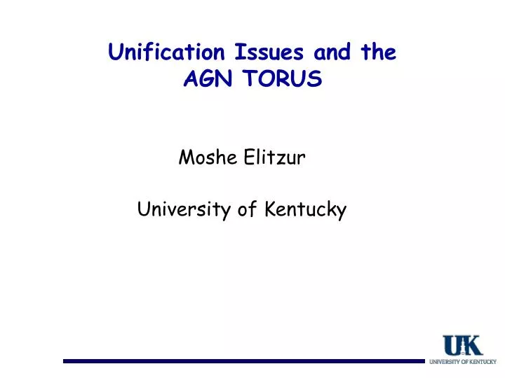 unification issues and the agn torus