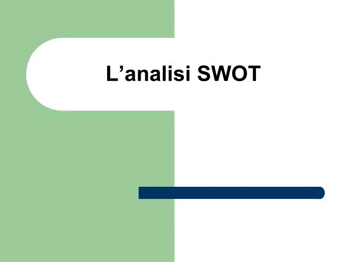 l analisi swot