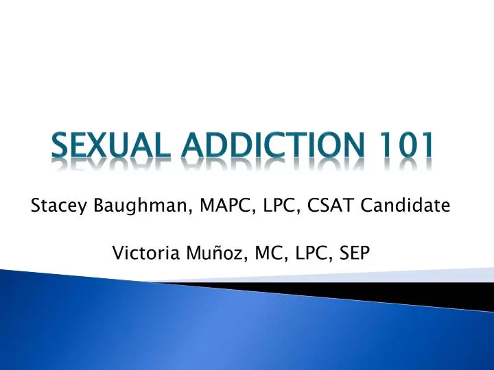 sexual addiction 101