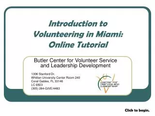 Introduction to Volunteering in Miami: Online Tutorial