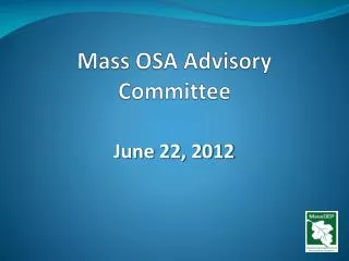 Mass OSA Advisory Committee
