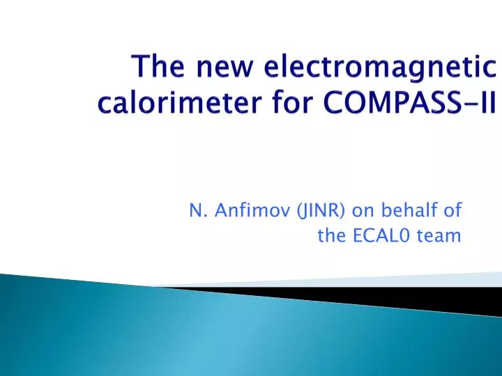 the new electromagnetic calorimeter for compass ii