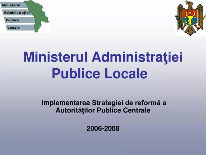 ministerul administra iei publice locale