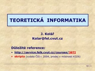 teoretick informatika