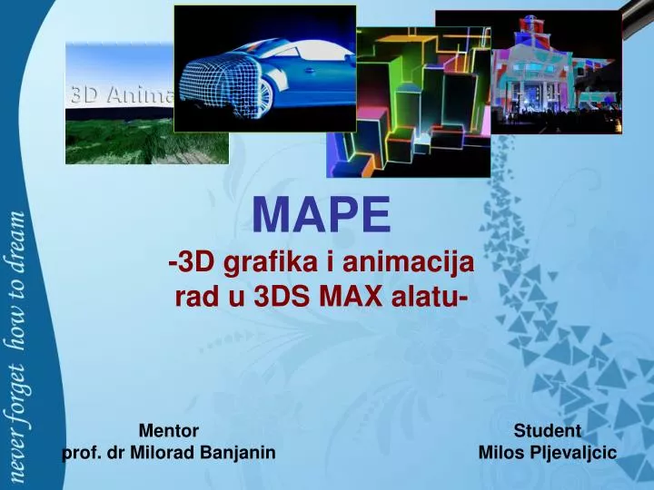 mape 3d grafika i animacija rad u 3ds max alatu