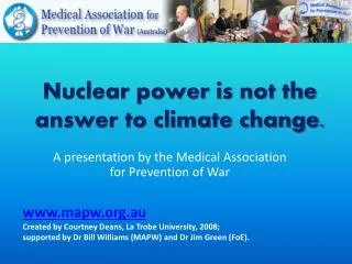 Nuclear power is not the answer to climate change.