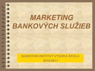 marketing bankov ch slu ieb