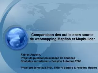 comparaison des outils open source de webmapping mapfish et mapbuilder