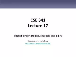 CSE 341 Lecture 17