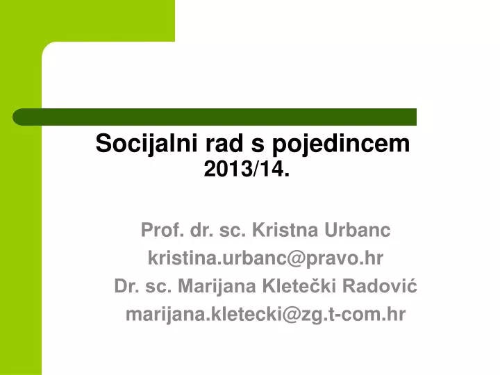 socijalni rad s pojedincem 2013 14
