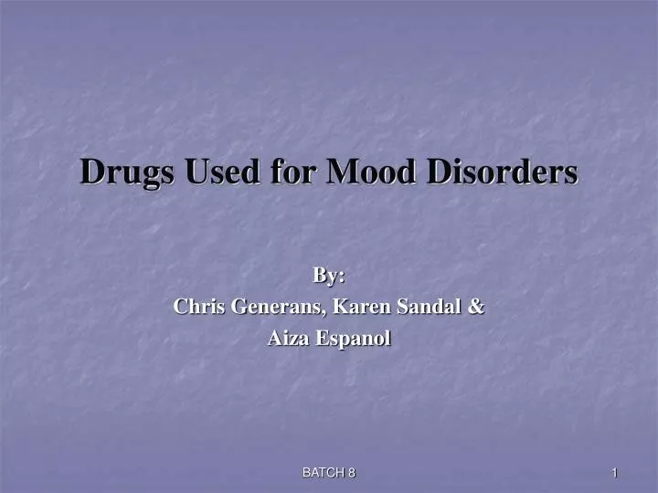 drugs used for mood disorders