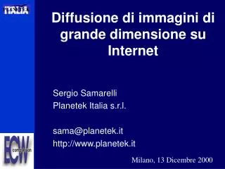 diffusione di immagini di grande dimensione su internet