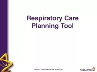 Respiratory Care Planning Tool