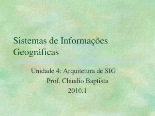 sistemas de informa es geogr ficas