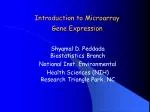 Introduction to Microarray Gene Expression - slide 1