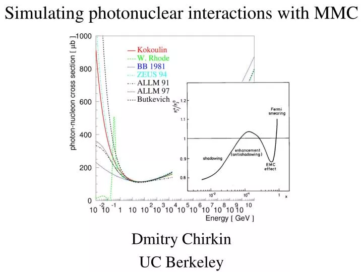 simulating photonuclear interactions with mmc