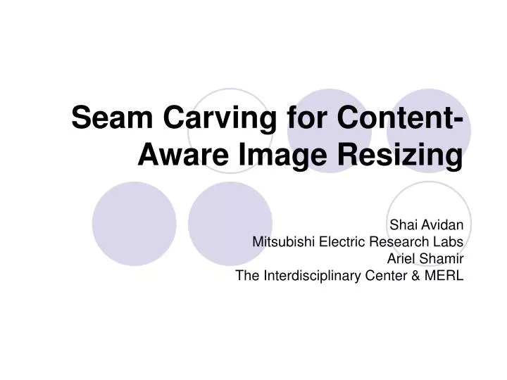 seam carving for content aware image resizing