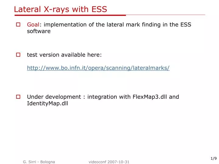 lateral x rays with ess